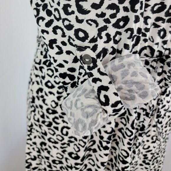 SIimply Styled Black and White Cheeta print dress Small Petite NWT - Picture 6 of 7